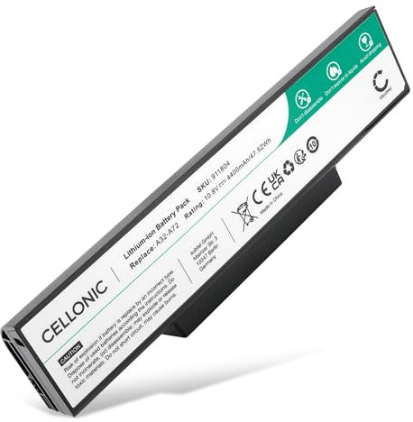 CELLONIC 1x Batterie pour Ordinateur Portable Compatible avec ASUS K73E, X73S, K73S, (4400mAh, 10.8V)