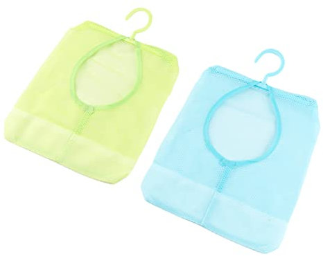 Alipis 2pcs Mesh Clothesline Bag for Bathroom Kitchen Clothesline Storage Dry Doll Pillow Shelf Hook Rack Assorted