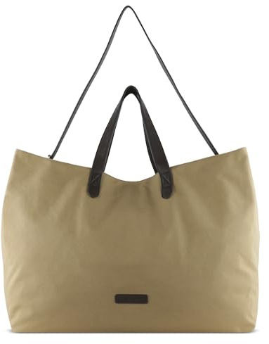 bugatti Finn extragroße Schultertasche, Tote Bag aus Canvas & Kunstleder