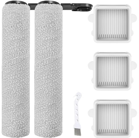 Rrochio Accessori Ricambi per roborock F25, 2 Spazzole a Rullo 3 Filtri HEPA per Aspirapolvere roborock F25 LT, F25 RT, F25 ACE, F25 ALT, F25 ACE Combo, F25 Combo Lavapavimenti Ricambio Originale