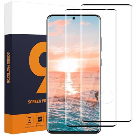 Carantee 2 Pièces Verre Trempé pour Samsung Galaxy S21 Ultra 5G, HD vitre protection pour Samsung Galaxy S21 Ultra Protection en Écran, Sans Bulles Haute Sensibilité S21 Ultra 5G Protection écran