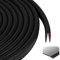 Flintronic Kantenschutz Blech, 3m x 1.5mm Fassungsprofil Selbstklebend, U-Form Gummi Kantenschutzprofil Aus EPDM, Bleche Kederband für Autotüren, Türen, Fenster, Metallplatten, Glasplatten-Schwarz