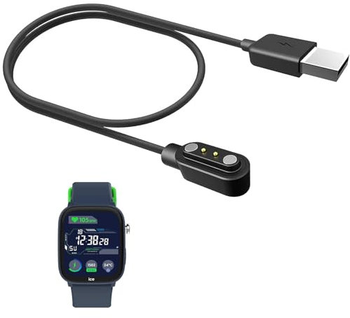 SNHVXLFW USB-Kabel kompatibel mit Smartwatch Ice-Watch Kinder ICE Smart Junior 3.0 Find My 1,75 Zoll (1 Pack)