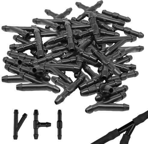 36 Pièces Kit Connecteur Tuyau Lave Glace Voiture 4mm, Raccord en Forme T Y Droit, Accessoire Essuie Glace pour Pare-Brise, Adaptateur Tuyauterie pour Système de Pulvérisation d’Eau Automobile