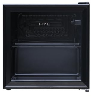 HYE Table Top Beverage Cooler - 46L Capacity, 47cm Width, Black | Stylish & Freestanding Design, Quiet 41 dB Operation, Adjustable Feet, Perfect For Home Bars, Bedrooms & Student Rooms