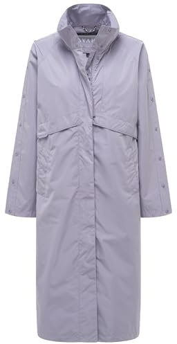 Navahoo Damen wasserdichter Parka lange Übergangsjacke mit krempelbaren Ärmeln Zenblüte 14 XS-3XL