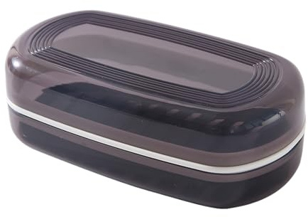 Porte-Savon de Boîte à Savon Portable | Plateau Égouttoir Double Couche pour Vacances Camping Randonnée Salle de Sport Douche École Hôtel