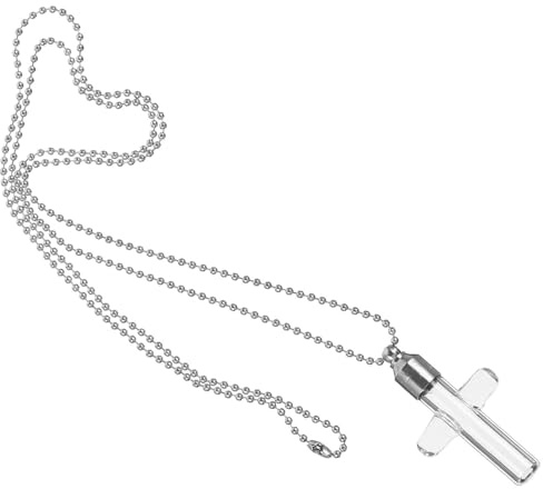 COLLBATH Collier Urne pour Cendres Pendentif Croix en Verre Transparent et Flacon Ouvrable en Acier Inoxydable pour Souvenir Pendant Fêtes