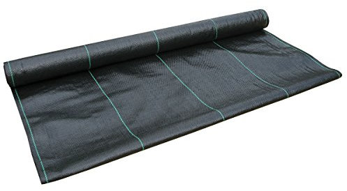 Unkrautvlies für Garten 2m x 50m, Unkrautfolie 100g/m2, Drainagevlies Garten, Gartenvlies wasserdurchlässig, Unkrautgewebe Garten, Unterbodengewebe, Bodengewebe, Unkrautflies für Garten