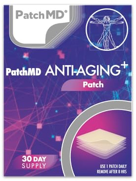 PatchMD Anti-Aging Plus™ 30 Daily Topical Patches. 100% Natural. Allergy & Filler Free. High Absorption More bioavailable. Suitable for Sensitive stomachs & bariatric.