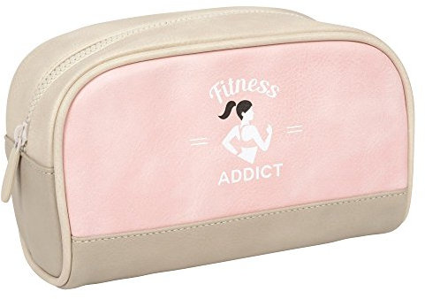 La Chaise Longue, Trousse de Toilette Fitness Addict, Beige, Rose, L, Beige, Rose, L