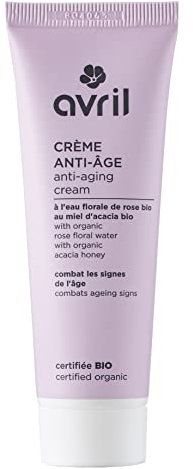 Avril - Crème Anti-Age Bio - Eau Florale de Rose de Damas, Extrait de Bourgeon de Hêtre - 98% d'Origine Naturelle - Certifié Bio Ecocert - Fabriqué en France - 50ml