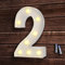 bemece LED Buchstabe Lichter Alphabet, LED Brief Licht, Led dekoration für Geburtstag Party Hochzeit & Urlaub Haus Bar - Nummer 2
