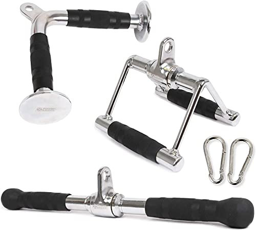 POWER GUIDANCE Trizeps-Kabelzug nach unten drücken, Gewicht Maschinenzubehör (V Handle+Rotating Bar+V-Shaped Bar)