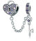 I Love You Forever, Herz-Schlüsselanhänger, passend für Pandora-Armband, 925er Sterlingsilber, Sicherheitskette für Armband Schloss und Schlüsselanhänger.