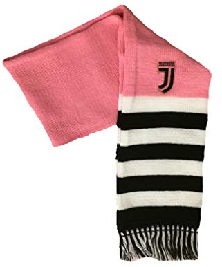 Sciarpa Juventus Juve Ufficiale Rosa Donna Ragazza Girls in Acrilico Tubolare Doppia SCTJURORIGHFIBN