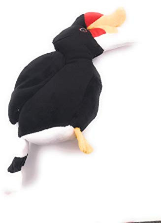 Onwomania Plüschtier Kuscheltier Stoff Tier Nashornvogel Pelikan schwarz 17 cm
