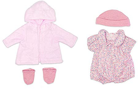 GIVBRO Puppenkleidung Outfits für 45,7 cm große Puppen 43–48 cm Puppen verkleiden sich mit Kapuze, Mantel, Overall, Socken, Hut, Kostümzubehör (#A)