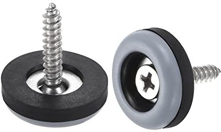 sourcing map 19mm Furniture Feet Slider Glides Screw-in Chair Leg Protector Pads PTFE 12pcs