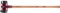 Simplex Vorschlaghammer, Gummikomposition, mit Standfuß / Gummikomposition; mit Tempergussgehäuse und Hickorystiel | D=80 mm | 3022.281