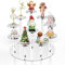 Giyiprpi Acryl Riser Display Regal Ständer, 5-stufig Transparente Acrylständer Stand, Nagellack Organizer Stufen Stützen für Figuren Schmuck Cupcake Lippenstift Nagellack Gewürz (Runden 1)