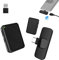 Kabellos Lavalier Mikrofon,Gimpro MB1X(C) 2.4GHz【TYPE-C】2TX&1RX Drahtloses Ansteckmikrofon mit 1 Druck Stummschaltung 3 Modus Denoise für Vlog Live-Streaming,Kabellos-Lavalier-Mikrofon-USB-Smartphone