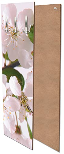 wandmotiv24 Garderobe Foto Kirschblüten 40cm Breit x 125cm Hoch Wandpaneel