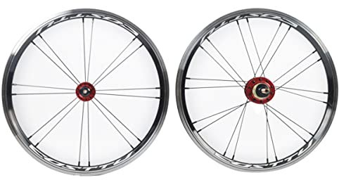 HSQMA Fahrrad-Laufradsatz 16'' 349mm BMX V-Brake-Laufräder Doppellagige Legierung Felge 16/20H Vorderrad Schnellspanner Hinterrad Angeschraubt Äußerer 2/3 Geschwindigkeitswechsel (Color : 16'' Red)