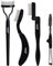 MSQ 4 Stücke Faltende Wimpern Kamm Separator und Duo Augenbrauen Pinsel Stahl Wimpern Separator Augenbrauen Bürste Kamm Pflegebürste zum Schminken Make-up-Pinsel Mascara Applikator Augenbrauenbürste