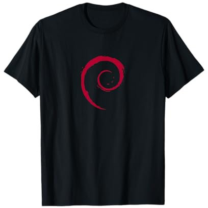 Debian Offizielles Spiral-Wirbel-Logo Linux Distro OS T-Shirt