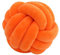 knotenkissen, Kissen Knoten, Knot Kopfkissen, Kissen Rund, Decorative Cushion, Zierkissen Knoten für Sofa, Bett, Wohnzimmer, orange, 35cm