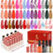 Lavender Violets 25 Pcs Gel Nagellack Sparkling Fairy Mit Fundamentkit kit Blühendes Gel,Base und Matte-Glänzende,Top Coat Dotting Drawing Nail Brush Manicure Soak Off UV LED Varnish C405