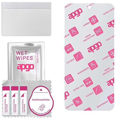 apgo Protector de pantalla Hybrid Glass para Redmi Note 12 Pro 4G