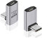 Duttek 90 Grad USB C Adapter (2 Stück) USB C Stecker Buchse Adapter - 40 Gbps Datenübertragung, 240 W Laden, 8K Video kompatibel für Thunderbolt 4/3, Switch, MacBook, Tablet und mehr Typ C Geräte