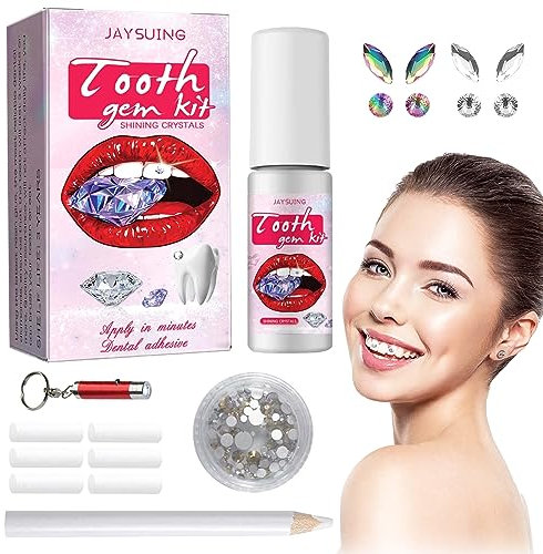 Strass Dentaire Kit Avec Colle Strass Dent Kit Strass Dentaire Tooth Gem Kit Strass Dentaire Professionnel Dentaire Strass Diy Kit De Gemme Dentaire Avec 2 Paires De Pierres Précieuses Pour Papillons