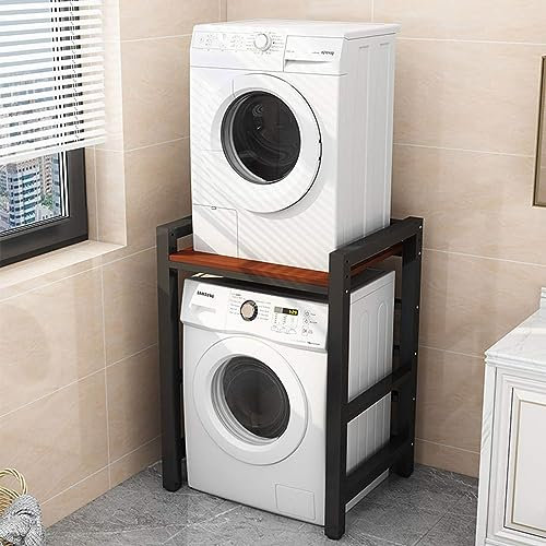 Hsivtns Kit de Superposition Universel pour Lave-Linge et Sèche-Linge Cadre de Connexion Universel Accessoires pour Lave-Linge/Sèche-Linge,Noir