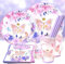 JTKLION Vaisselle Party Papillon,125 Pièces Decoration Anniversaire Set de Assiette en Papier Papillo,Set de Vaisselle Jetables Violet Papillon avec Assiettes en Papier Gobelets en Papier, 25 Invités
