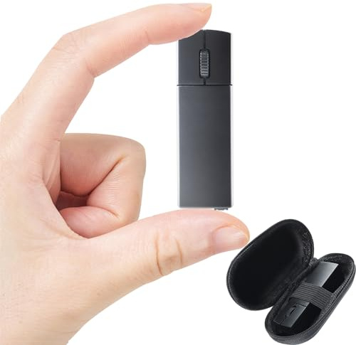 Wireless Bluetooth Mouse, Mini 3-Mode (BT4.0/5.0+2.4G) Noiseless Rechargeable Travel Mice with Mouse Case, 3 Buttons 1200 DPI Ultra Lightweight Portable Wireless Mice for Desktop Laptops PC(Black)