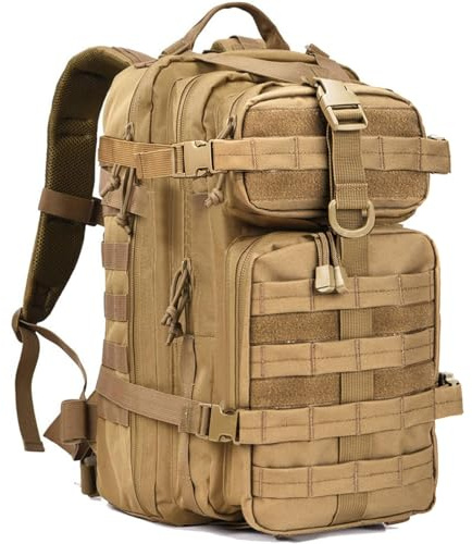 Miramrax Kleiner taktischer Rucksack, Militär-Tagesrucksack, 30 l, Rucksack für Herren, Molle-Assault Pack, Bug-Out-Tasche für Wandern, Camping, Coyote, 30L, Taktischer Rucksack