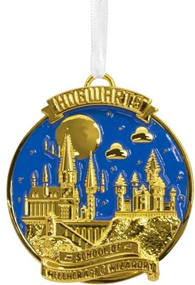Hallmark Harry Potter Hogwarts-Schule für Hexerei und Zauberei, Weihnachtsdekoration, hochwertiges Metall