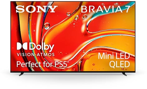 Sony 55 Inch Mini LED QLED 4K Ultra HD TV BRAVIA 7 Smart Google TV with Dolby Vision HDR and Exclusive Features for PlayStation®5 (K-55XR70)