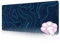 FAIRYGATE Desk Protector Mat Large Gaming Pad Stitched Edges Minimalist Topographic Map Extended XL Mousepad Anti Slip Base Cool for Keyboard Blue and Black B6309-L