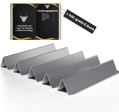 ELITE BBQ Barre aromatiche adatte per Weber Spirit 320, Flavorizer Bars Spirit 320, Flavorizer Bars, Barre aromatizzanti in acciaio inox, Weber Flavorizer Bars Spirit 320, Weber Grill Spirit parti di