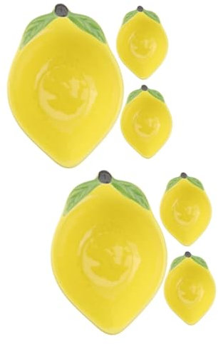Stück Keramikschale für Nudeln, Nudeln, Zitronen, Salatschüssel, Vorspeise, Zitronenteller, Keramik-Müslischalen, kleine Servierschüssel, Gewürzschale, Saucenschale, hohe Temperaturbeständigkeit