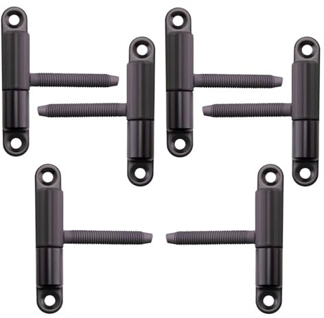 SOTECH 6 piezas Bisagras para puertas Bisagra para taladrar 15 x 83 mm con espiga M8 x 47 mm Bisagra para puertas interiores para atornillar/taladrar (acero negro)