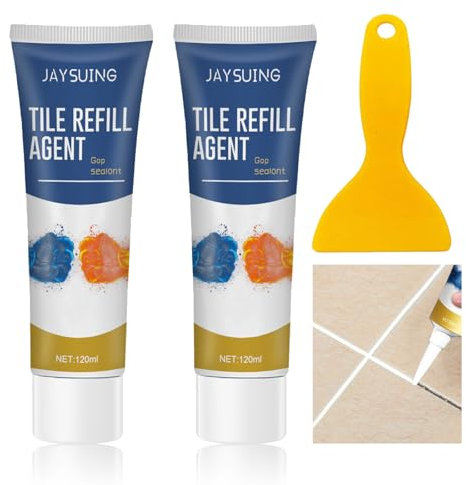 Tile Grout Repair and Sealer - White Reviver Pen for Bathroom, Shower, Kitchen, Floor - Fast Drying Whitener to Restore and Renew Grout Lines