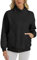 Wenlia Fleecejacke Damen Schwarz Durchgehender Reißverschluss Oversize Sportlich Lässig Outdoor Sweatshirt Jacken mit Große Taschen Größe XXL 50-52