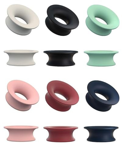 UYRVAPE 12 Stück Mute Insert Style Pack, Ohrstöpsel Zubehör, 6 Farben Silikon Stummschaltungs Einsatz für Loop Daily Control Bundle