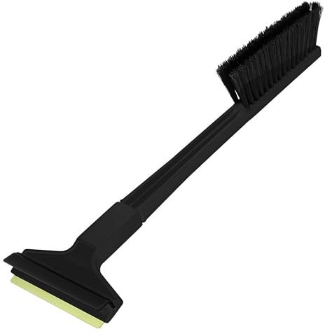 L & P Car Design Eiskratzer Auto mit Besen Murska Eiskratzer Messing 420mm Messingklinge Schneebesen Auto Schneefeger Winter Schnee Besen Feger Orig. Finnland (L&P A056 Schwarz - Limited Edition)