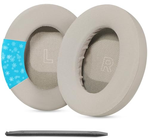 YunYiYi Kühlgel-Ersatz-Ohrpolster, kompatibel mit Bose QuietComfort Ultra-Kopfhörern, Ohrpolster mit atmungsaktivem Eisseidenstoff, Memory-Schaum-Ohrmuschel-Teile (Gold)